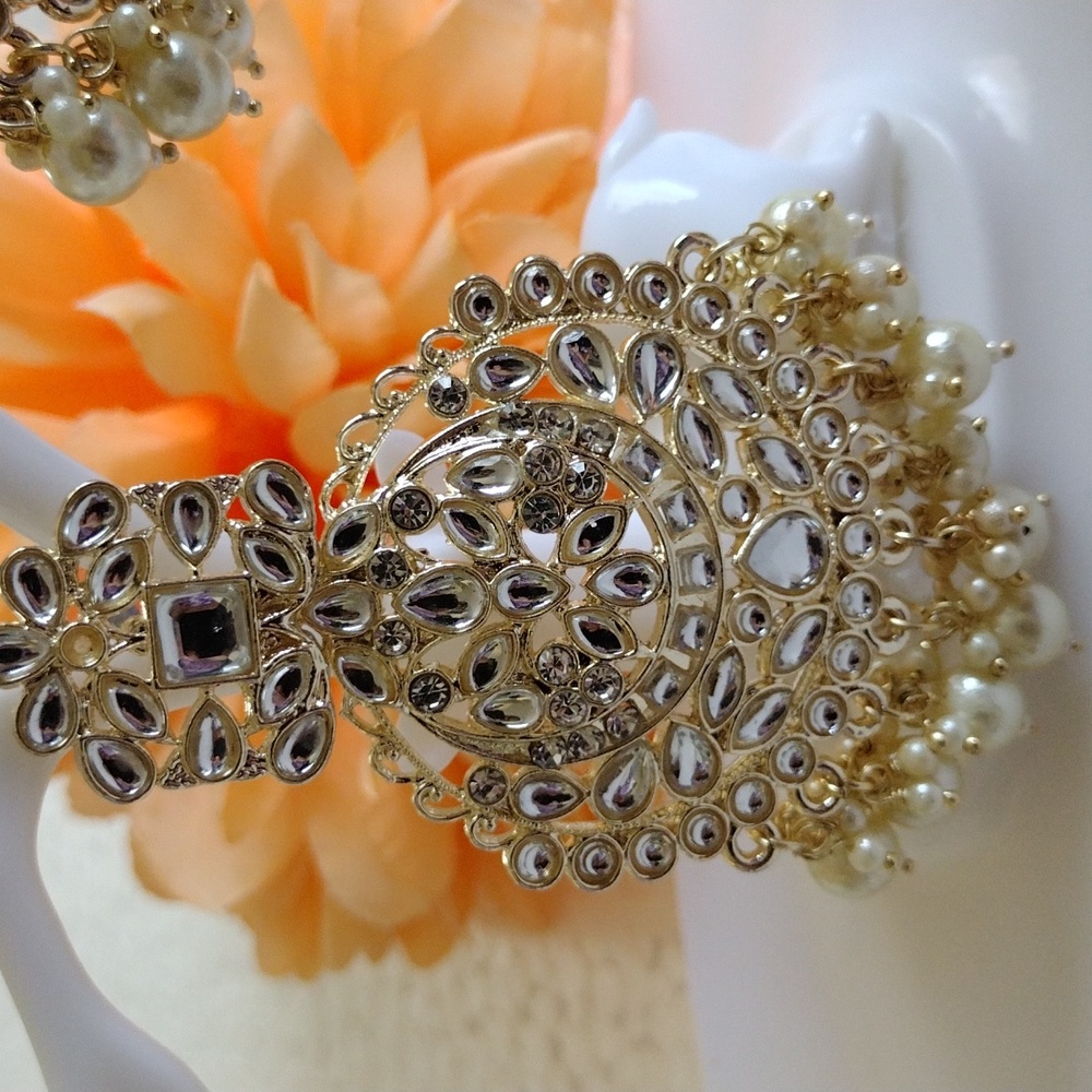 Chandbali jumka large earrings for wedding partwear